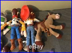 Huge Lot of 14 Disney Pixar Toy Story Plush Dolls Jesse Woody Buzz Lightyear