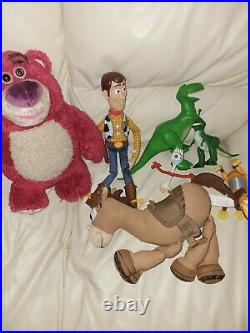 Huge Toy story Lot Woody, Trex, Lotso Lots-O Signature, Slink, others RARE lot