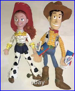 Jumbo Disney Toy Story 2 Cowboy Woody & Cowgirl Jessie 20 Plush Doll Disneyland