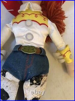 Jumbo Disney Toy Story 2 woody Jessie Plush Doll Disneyland Used See Des