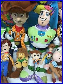 LOT 36 Pixar Toy Story 1 2 3 Plush Doll Toys Woody Buzz Rex Dino Pig Bear Jesse