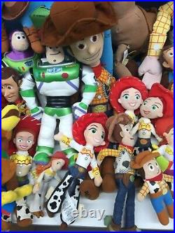 LOT 37 Pixar Toy Story 1 2 3 Plush Doll Toys Woody Buzz Horse Jesse Used Disney