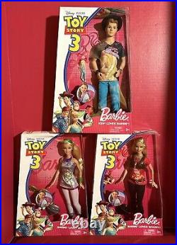 LOT OF 3 Disney Pixar Toy Story 3 -Barbie Loves Buzz, Woody & Ken Loves Barbie