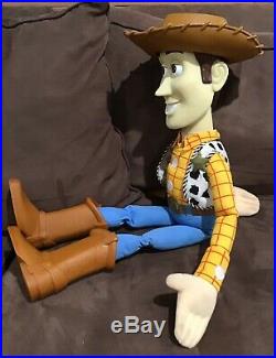 Large Jumbo Toy Story Woody 32 Plush Toy Doll Cowboy Sheriff Disney Mattel