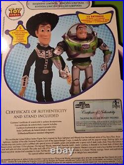 Limited edition Disney store Buzz and Woody collector dolls Toy Story RARE