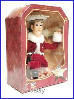 MATTEL 1999 Holiday Hero series Toy Story Woody figure doll. New Old Stock