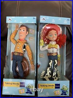 NEW Disney Parks Talking Woody & Jessie 16 Dolls Pull String Toy Story Toys