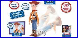 NEW TOY STORY 4 BUZZ & WOODY Interactive Drop-Down Action Figures (Set of 2)