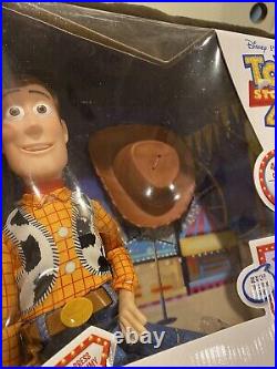 NEW. Toy Story 4 Disney Pixar Interactive Sheriff Woody Drop-Down Action HTF