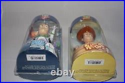 NEW Toy Story Buzz Lightyear & Woody Bobblehead Doll Wobble Bobble NIB Sealed