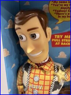 NIB 1995-1996 Toy Story Woody Pull-string Talking Doll Thinkway 16 Original