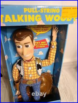 NICE! Vintage 1995 Toy Story DISNEY PIXAR Original Pull-String TALKING WOODY