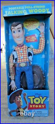 NRFB Vintage'95 Thinkway Disney Pixar Toy Story TALKING WOODY DOLL NR
