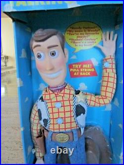 NRFB Vintage'95 Thinkway Disney Pixar Toy Story TALKING WOODY DOLL NR