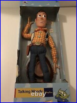 New Disney Parks Toy Story Pull String Woody 16Talking Figure Doll NIB