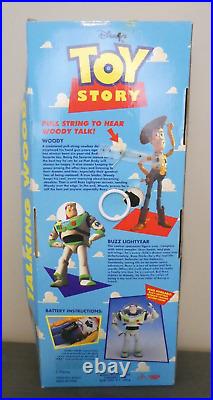 New Original 1995 Toy Story Woody Talking Pull-String Doll Figure Thinkway