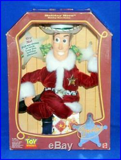(Not) Talking Woody Mattel doll NRFB Vintage 1999 Toy Story Disney Holiday Hero