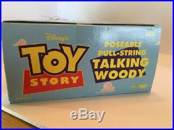 ORIGINAL 1995 Toy Story Poseable Pull-String TALKING WOODY Thinkway Disney Pixar