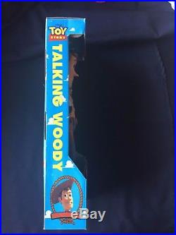 Original 1995 Toy Story Talking Woody Doll Think Way Pull String 1st Edition Box