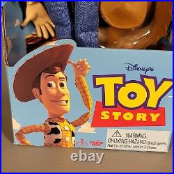 Original Vintage 1995 Toy Story DISNEY PIXAR Pull-String TALKING WOODY Thinkway