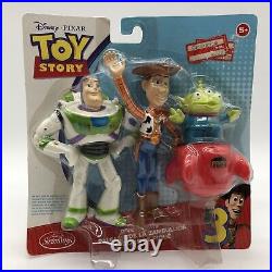 Pixar Toy Story Dive Characters -Woody, Buzzlight Year & Alien 2010 New Unopened