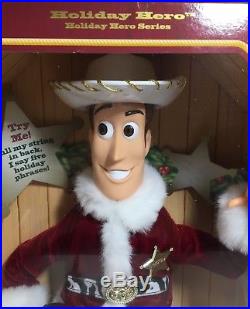 Pixar Toy Story Holiday Hero Series Woody Talking Doll! Free Shipping