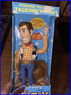 Poseable Pull String Talking Woody doll from Toy Story by Thinkway Toys-NIB