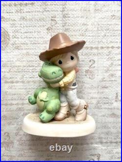 Precious Moment Toy Story Woody Rex Bisque Doll Figurine From Japan