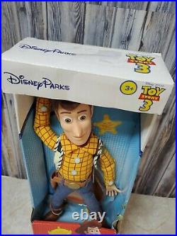 RARE Disney Parks Toy Story 3 Pull String Talking Woody Works in Box