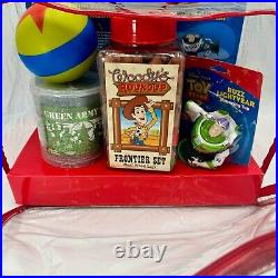 RARE Disney Pixar Toy Story 2 Collector's Wood Box With Unopened Woody Buzz Set