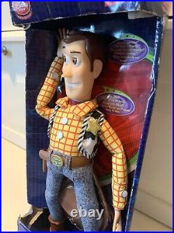 RARE Disney Store Exclusive Toy Story Talking Woody Doll HTF New In Box! NIP