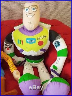 RARE Genuine Toy Story Disney Pixar Giant Woody Buzz & Jessie Doll Approx 33inch