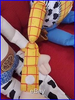 RARE Genuine Toy Story Disney Pixar Giant Woody Buzz & Jessie Doll Approx 33inch