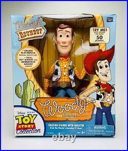 RARE Thinkway White Logo Toy Story Collection Woody Pull String Doll Denim Jeans