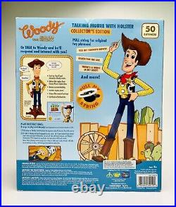 RARE Thinkway White Logo Toy Story Collection Woody Pull String Doll Denim Jeans