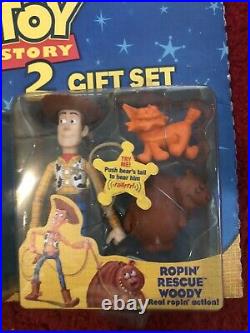 Rare Disney 1999 Toy Story 2 Buzz Andropov Rescue Woody Gift Set Unopened