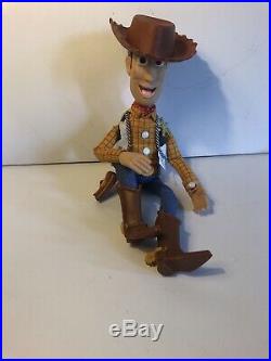 Rare Disney Pixar Toy Story Pull String Woody Doll ThinkWay Toys Works