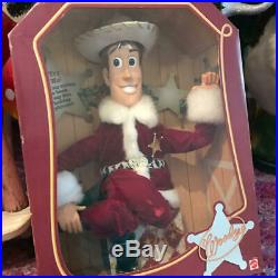 Rare Toy Story Holiday Hero Woody Doll Figure Xmas Santa Disney #281