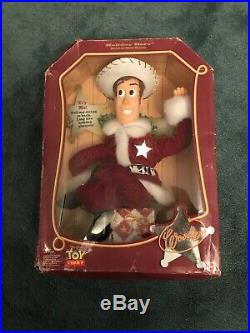 Rare Toy Story Holiday Hero Woody Doll Figure Xmas Santa Disney Pixar Christmas