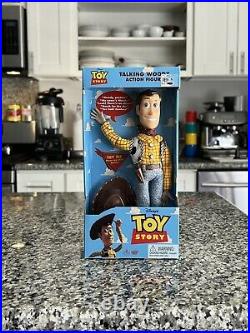 Rare Toy Story Talking Woody Doll Press Shirt Button Thinkway #62948 Working