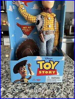 Rare Toy Story Talking Woody Doll Press Shirt Button Thinkway #62948 Working