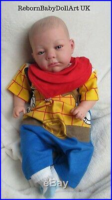 Reborn Baby Boy Doll, Toy Story Woody Reborn Doll by BabyDollArtUK
