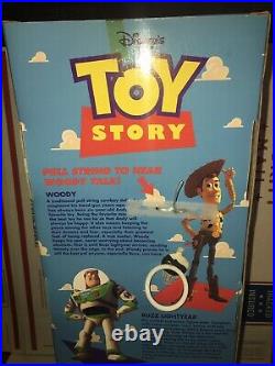 Reissue Toy Story DISNEY PIXAR Original Pull-String TALKING WOODY Thinkway
