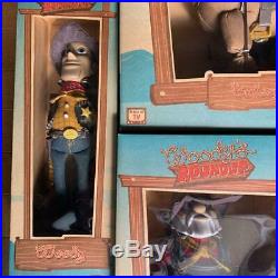 Roundup Toy Story Woody & Jesse & Bullseye & Prospector Plush Doll set New