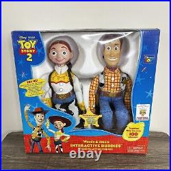 SEALED Toy Story 2 Woody and Jessie Interactive Buddies Talking Action Figures