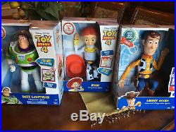 Set of 3 Talking Toy Story 4 Action Figure Dolls Woody, Jessie & Buzz NEW