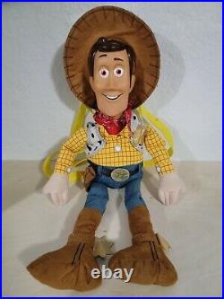 Sheriff Woody Toy Story Large Plush Doll With Hat Rare Backpack