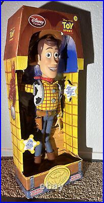 TALKING WOODY 15Pull String Doll TOY STORY Disney Store Exclusive-FREE SHIPPING