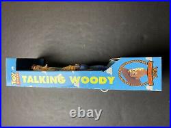 TALKING WOODY Pull String 1995 Toy Story DISNEY PIXAR Original Box Doll DEFECT