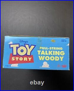 TALKING WOODY Pull String 1995 Toy Story DISNEY PIXAR Original Box Doll DEFECT